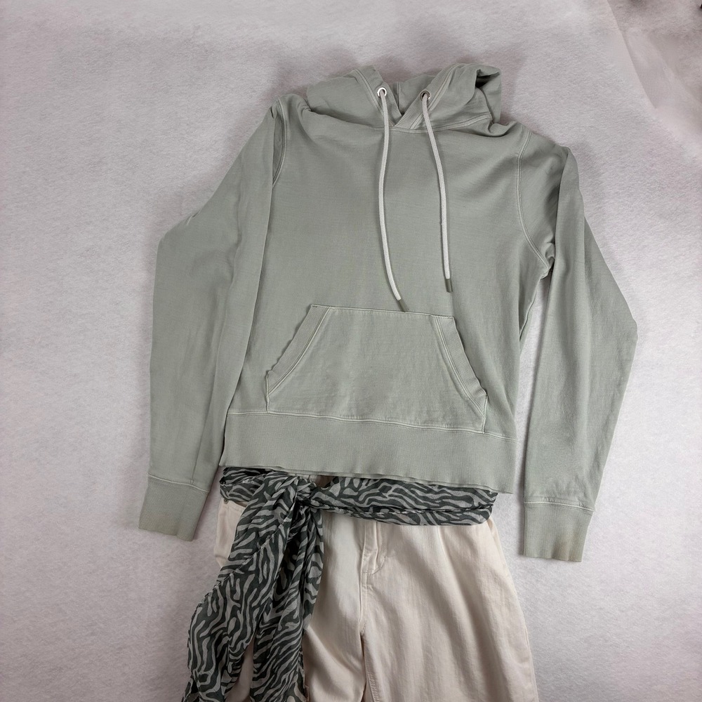 Athleta Sundown Hoodie Sage Green Pullover Sweatshirt‎ 530580-04 Small